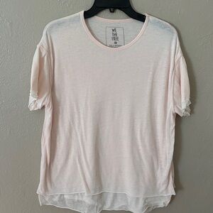 We The Free Cloud 9 Light Pink Short Sleeve Tee Free People XS Oversized